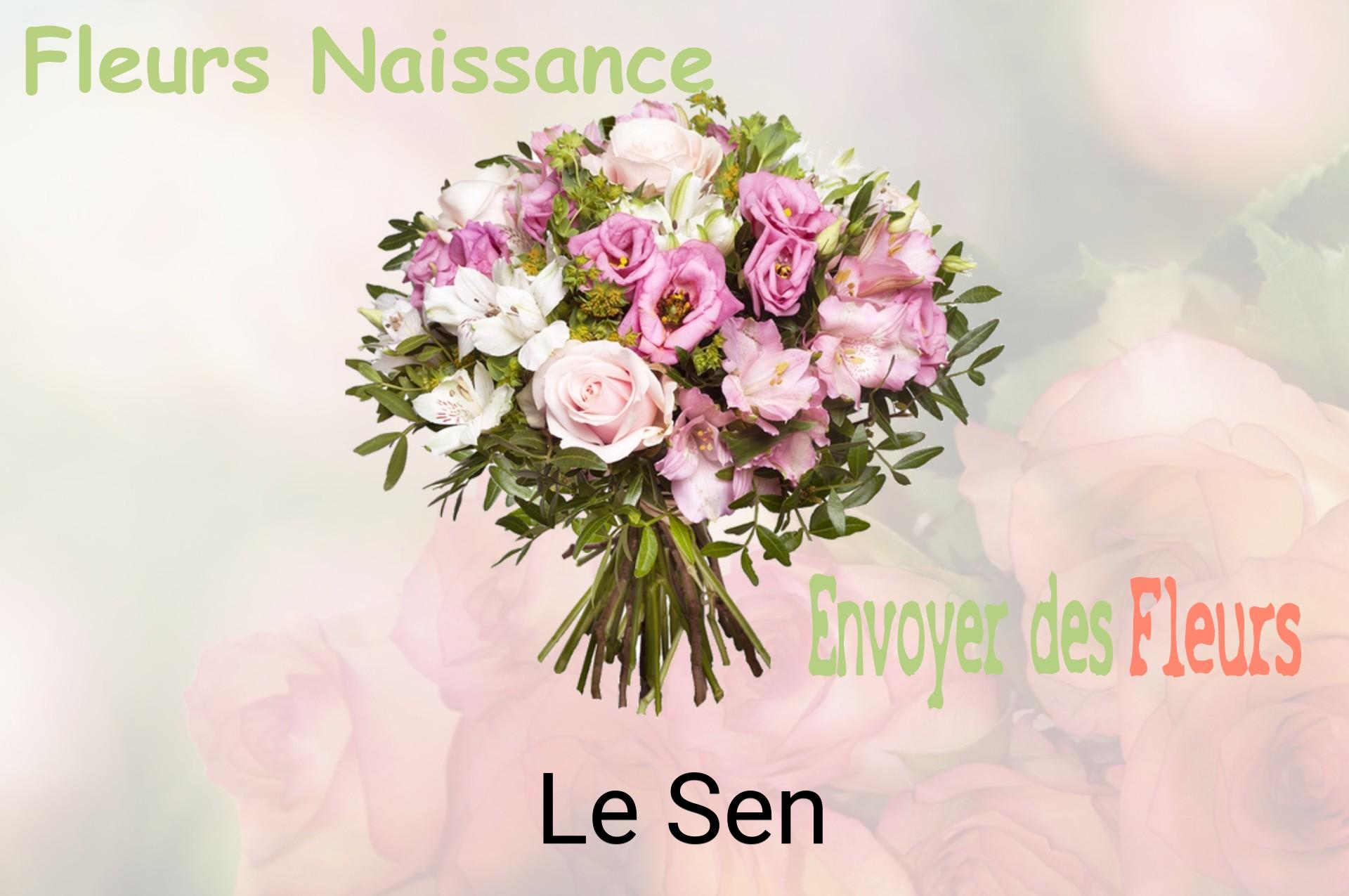 Bouquet de fleurs de naissance livré à Le Sen